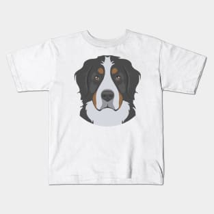 Bernese Mountain Dog Face Kids T-Shirt